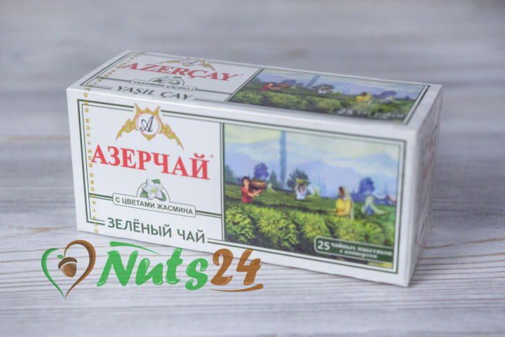 Чай Азерчай зелёный аромат. с жасмином  25 пак.