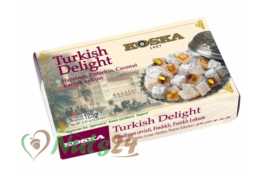 Лукум с фундуком фисташками и кокосом "Koska" 125 гр 